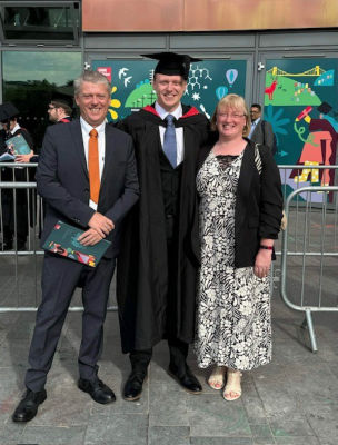 Sophie at sons graduation